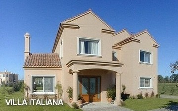 Casa estilo villa romana con vista al lago